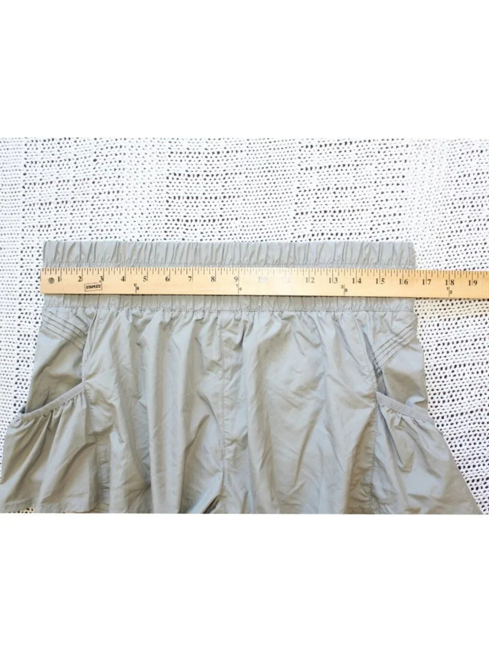 Free People Movement Flirt On Shorts Size LG Sage color pockets Outdoor Gym